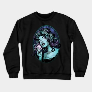 Octopus Mermaid Portrait - Underwater Beauty Crewneck Sweatshirt